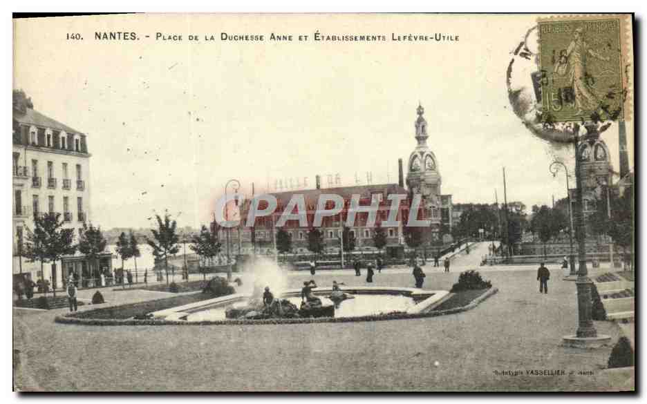 CPA Nantes Plage De La Duchesse Anne et etablissements Lefevre UTile 