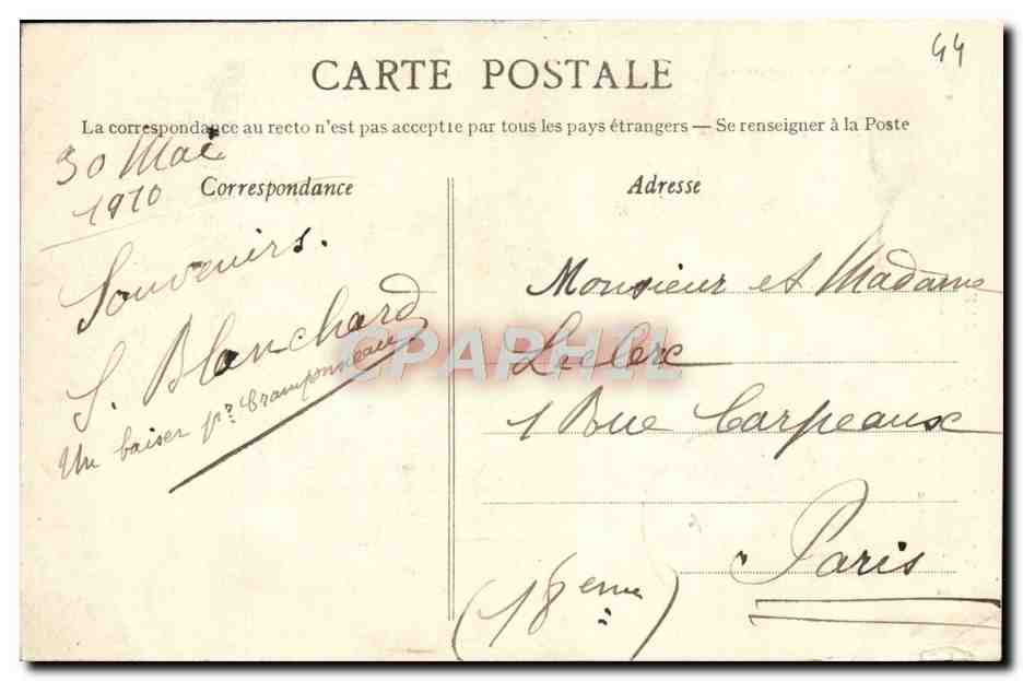 CPA La Bretagne Pittoresque Ile De Groix Le Trou De L'Enfer — Rückseite