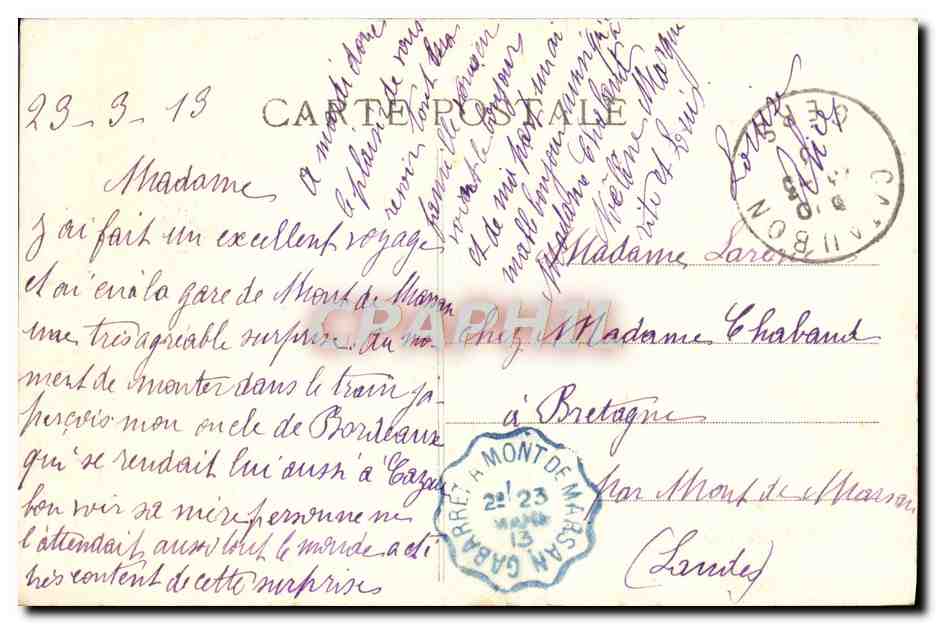 Cazaubon (Gers) — Innenansicht der Kirche — Fest zu Ehren von Jeanne d'Arc — Verlag Domergue — Rückseite