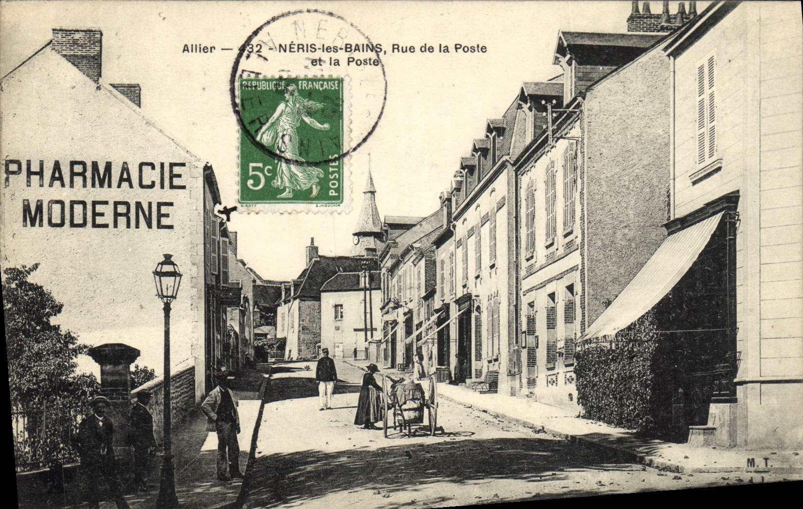 Néris-les-Bains — Poststraße — Moderne Apotheke — Verleger M.T.
