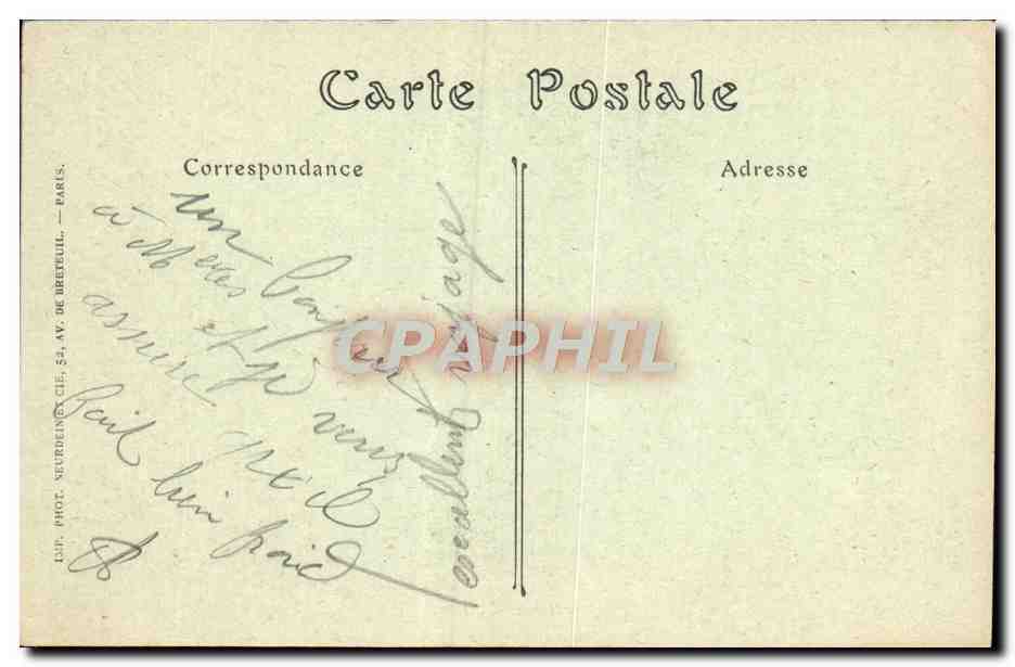 CPA Vichy Le Lac — Verso