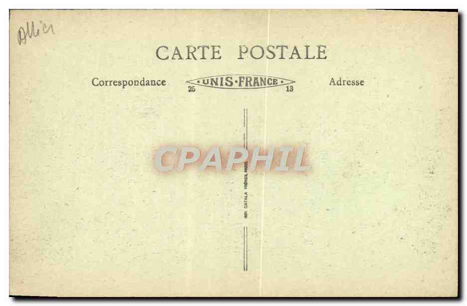 CPA Vichy Un Coin Du Parc Des Celestins — Verso