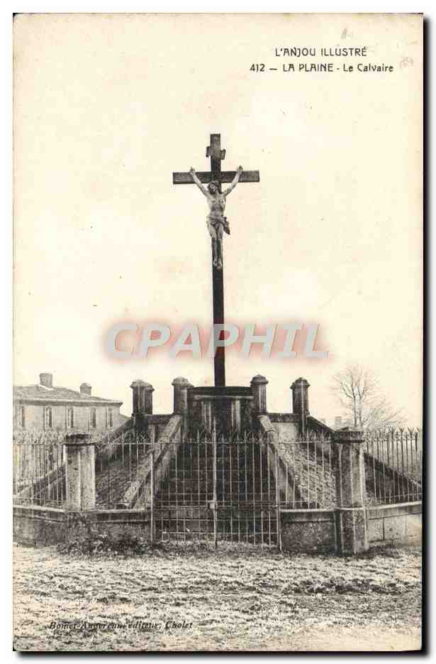 CPA L'Anjou Illustere La Plaine Le Calvaire