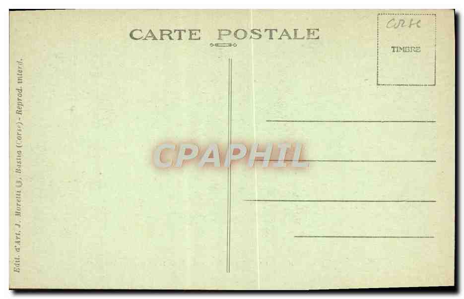 CPA Ajaccio Grand Hotel D'Ajaccio et Continental — Rückseite