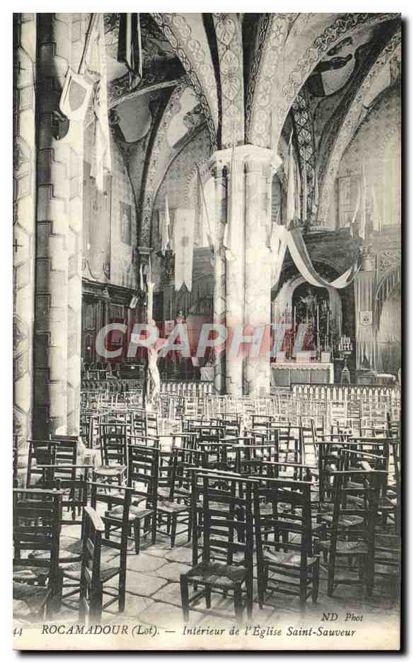 CPA Rocamadour Interieur De l'Eglise Saint Sauveur
