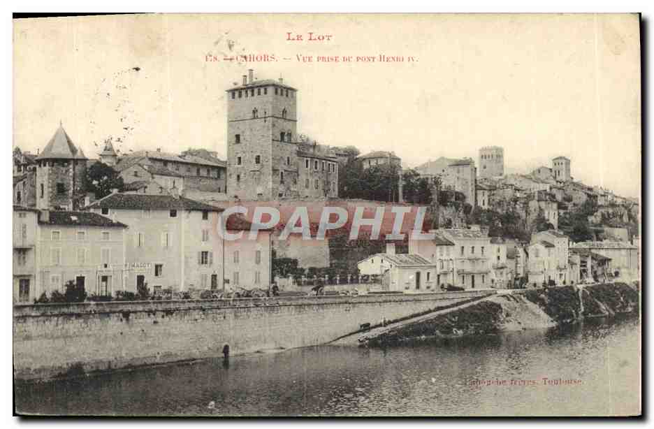 CPA Le Lot Cahors Vue Prise De Pont Henri IV