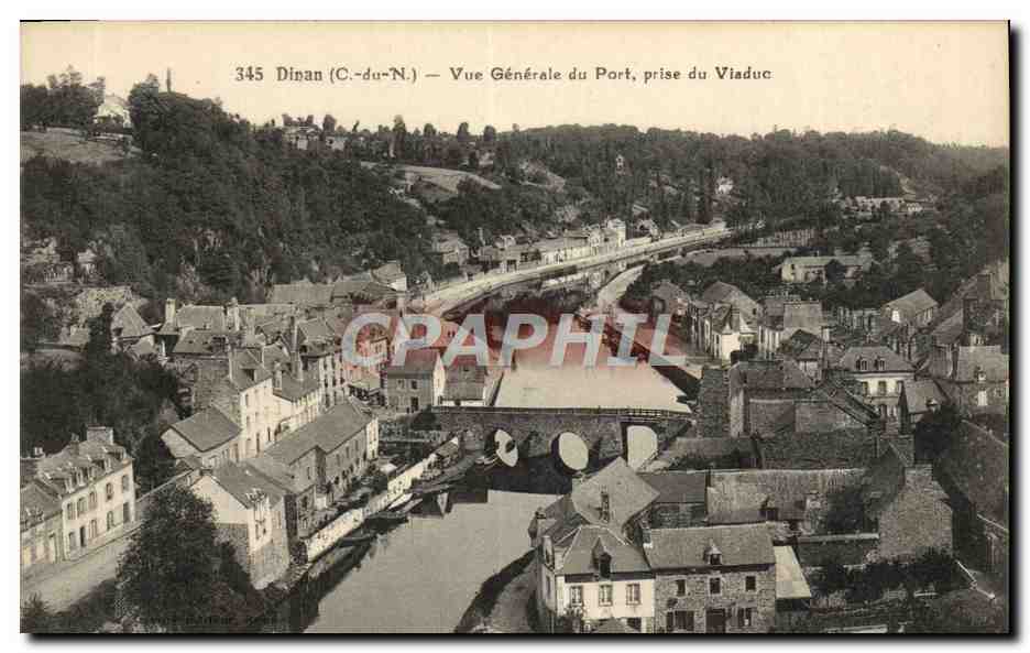 CPA Dinan Vue Generale Du Port Prise Du Viaduc