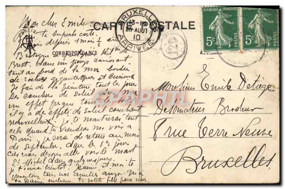 CPA Au Pays Des Paganis Guetteur d'Epave Cote De Plouneour a Cleder — Reverso