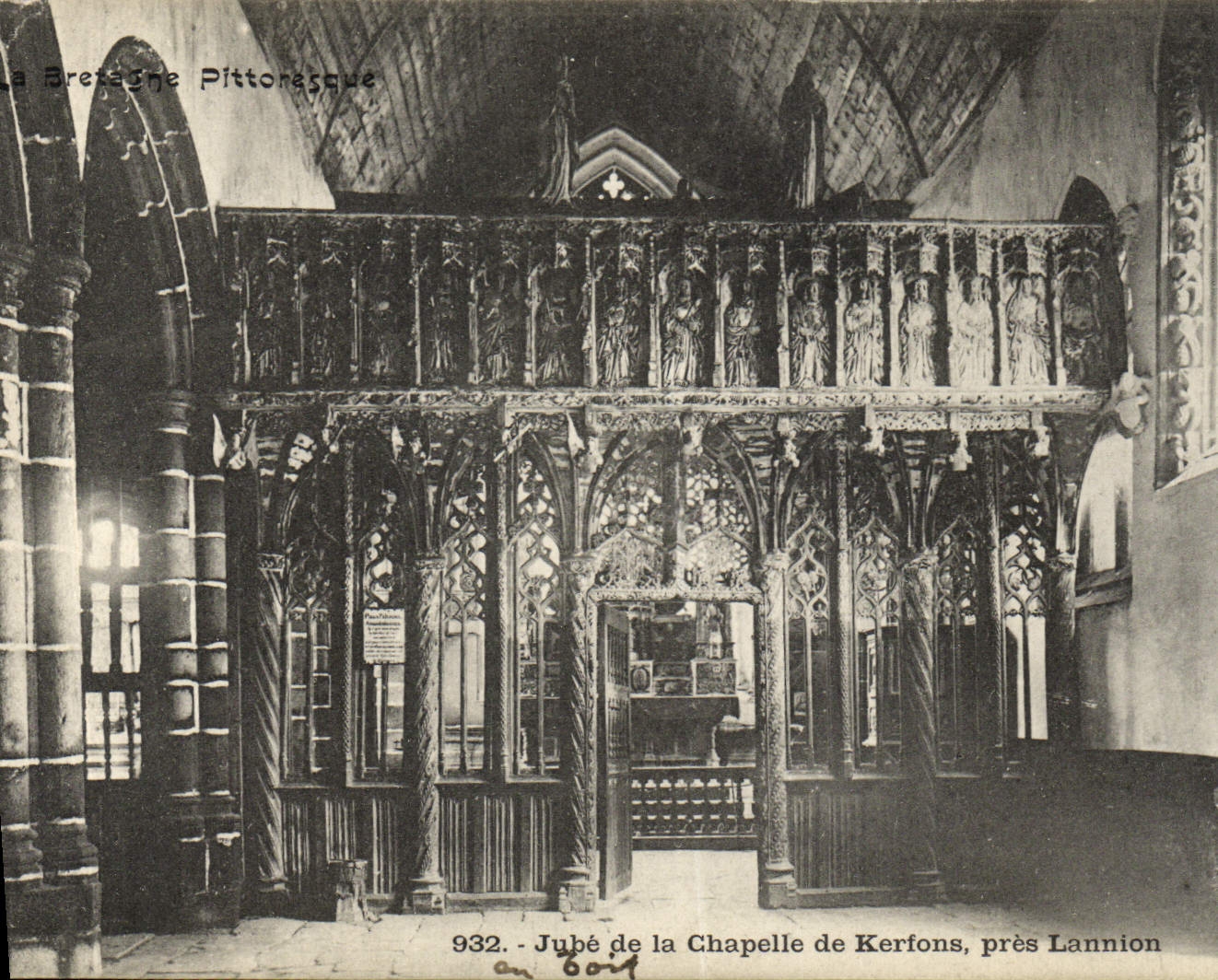 Jubé de la Chapelle de Kerfons, près Lannion — La Bretagne Pittoresque, n° 932