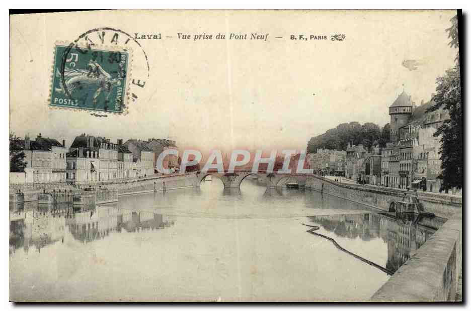 CPA Laval Vue Prise Du Pont Neuf