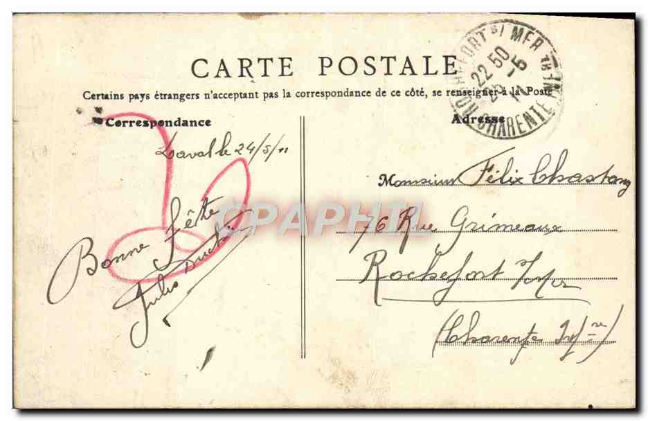 CPA Laval Vue Prise Du Pont Neuf — Rückseite