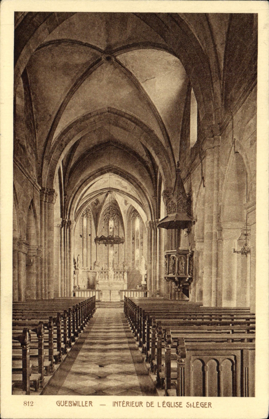 CPA Guebwiller Interieur De L'Eglise St Leger