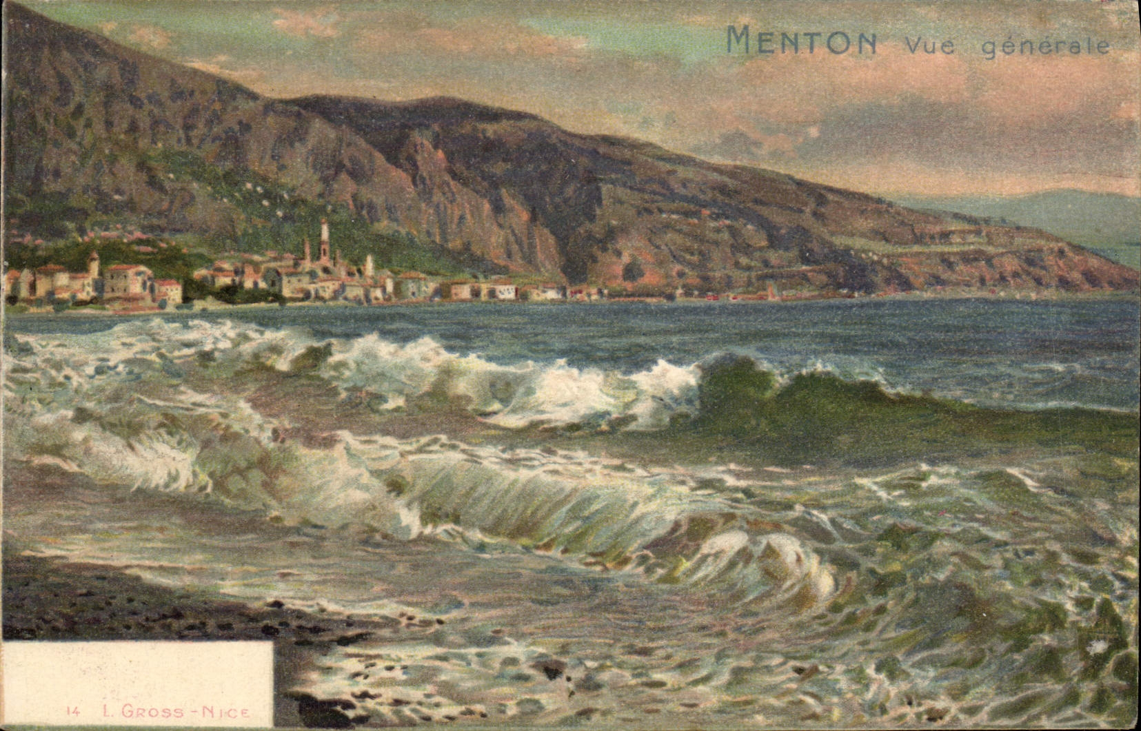 CPA Menton Vue Generale