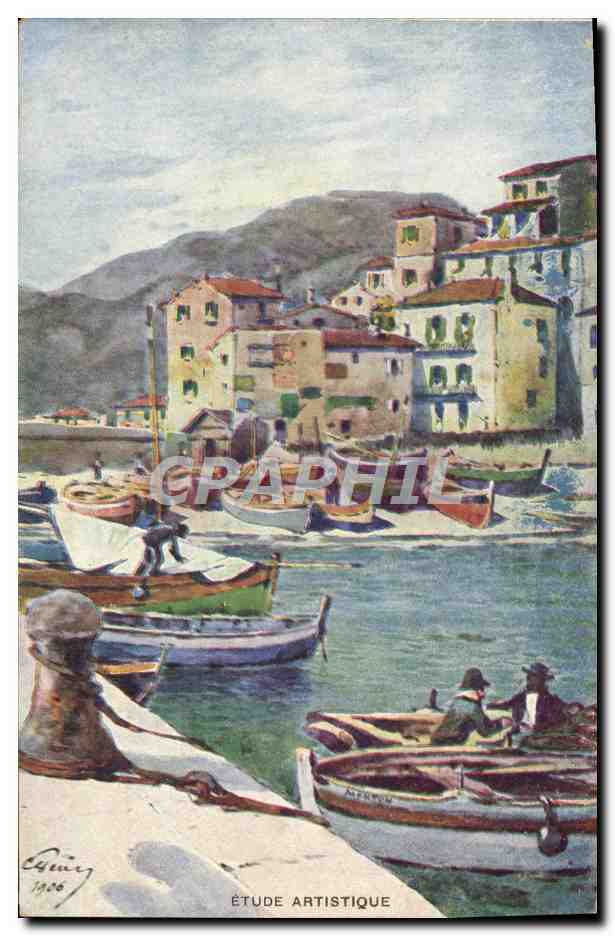 CPA Le Port A Menton Bateaux