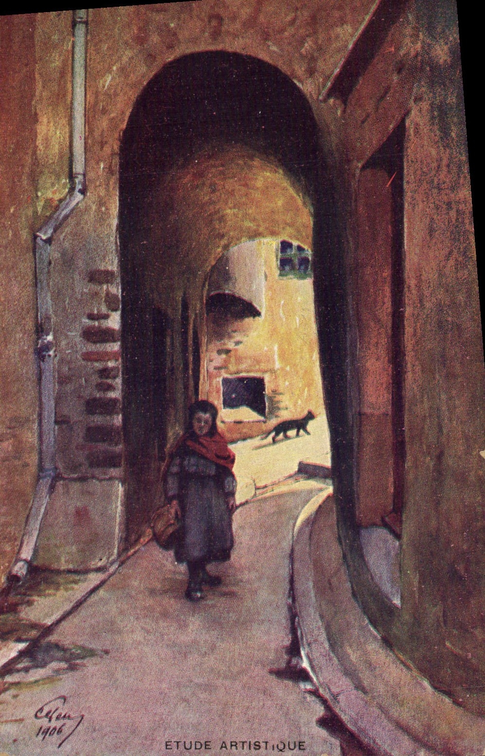 CPA Une Vieille Rue A Menton
