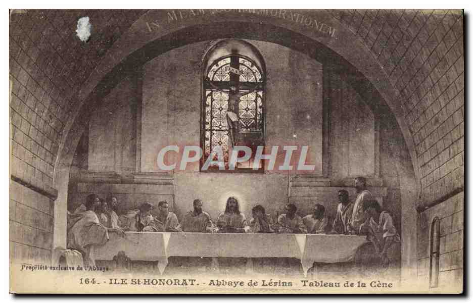CPA Ile St Honorat Abbaye De Lerins Tableau De la Cene