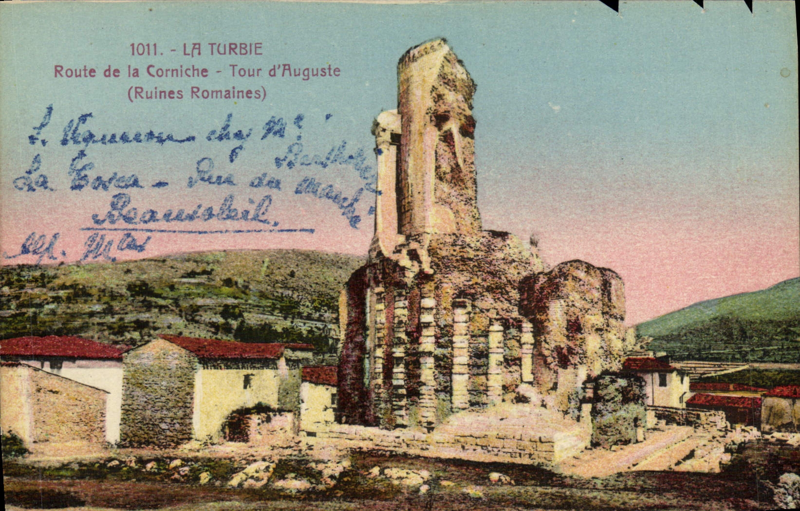 CPA La Turbie Route De La Corniche Tour d'Auguste
