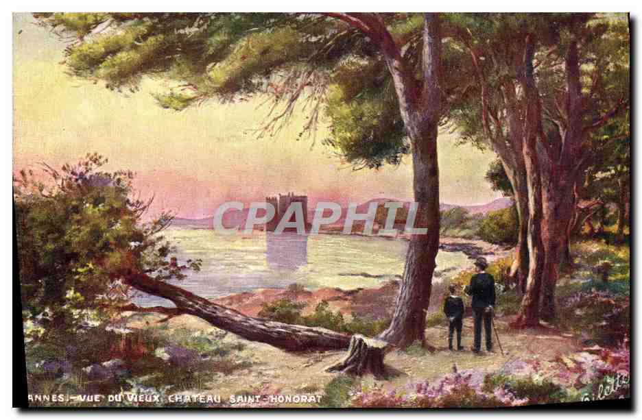 CPA Cannes Vue Du Vieux Chateau Saint Honorat