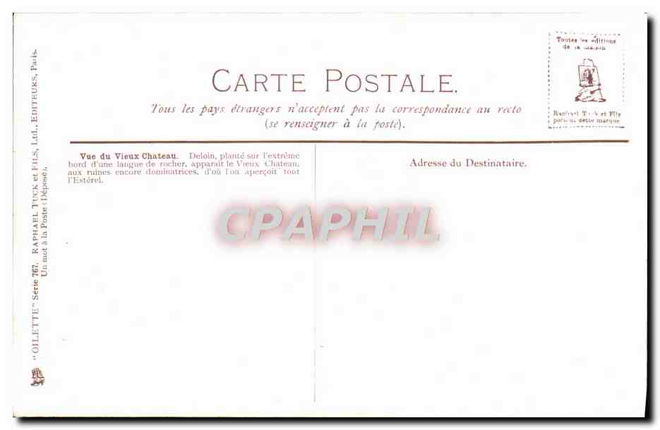 CPA Cannes Vue Du Vieux Chateau Saint Honorat — Verso