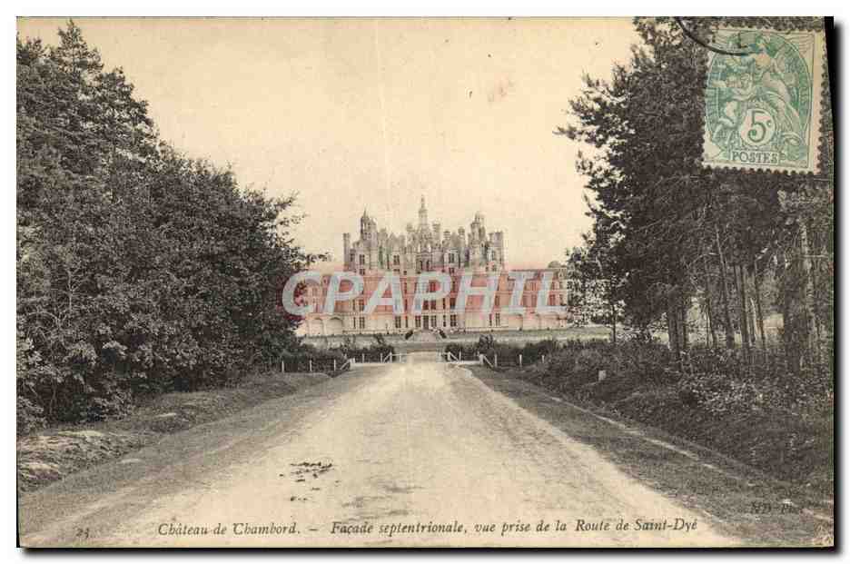 CPA Chateau De Chambord Facade Septentrionale Vue Prise De La Route De Saint Dye 