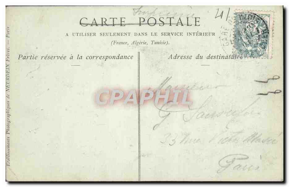CPA Chateau De Blois Aile De Louis XII La Porte D'Entree — Rückseite