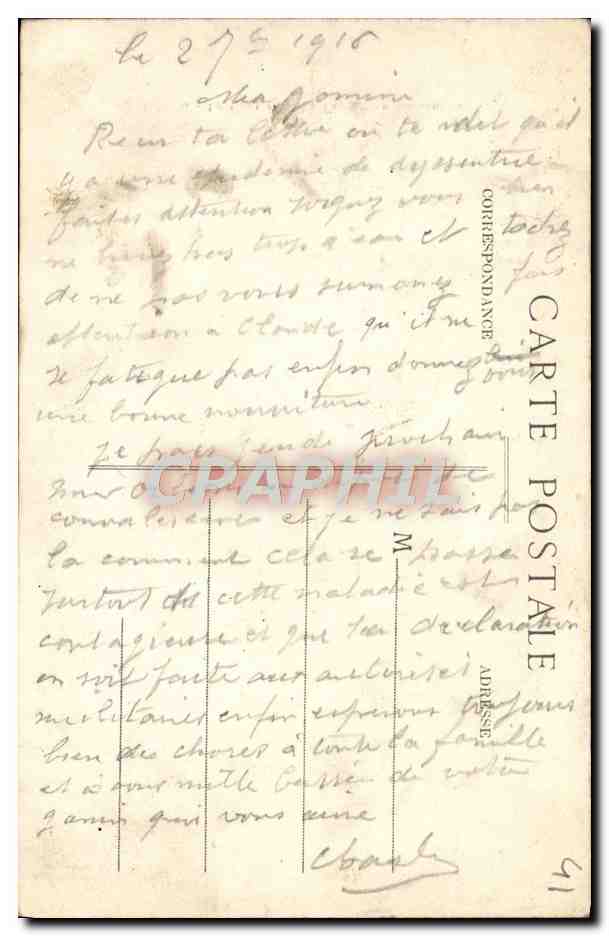 CPA Blois Le chateau La correction maternelle — Rückseite