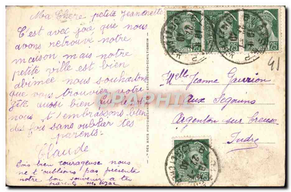 CPA Blois Vue Generale — Rückseite