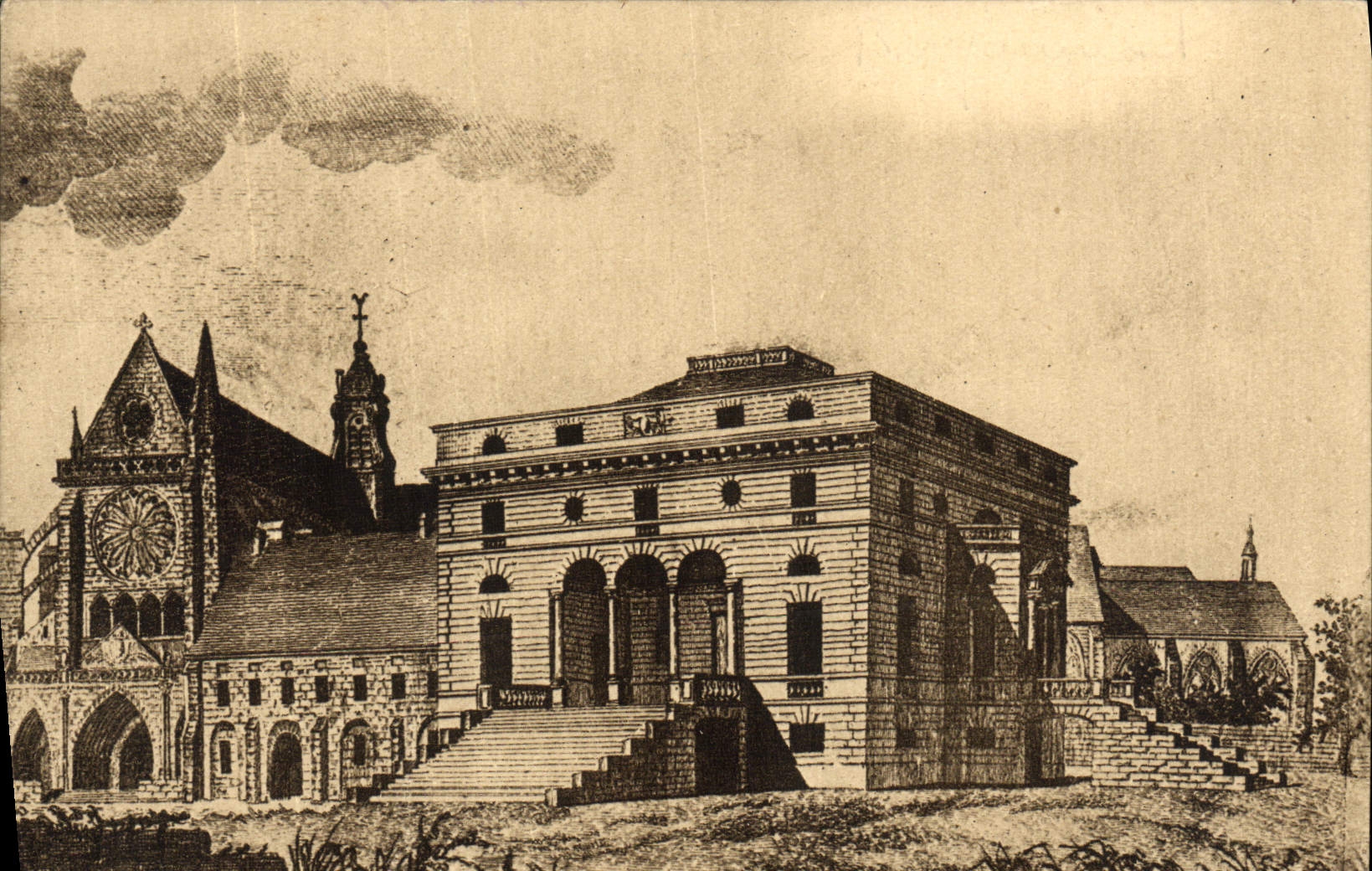 Abbaye de Royaumont — Église et bâtiments — G. Barraud, Paris