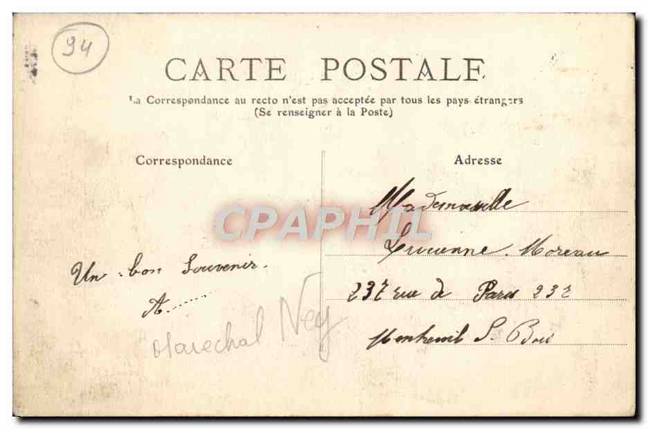 Du Fort de Vincennes — Fleurs — éditeur inconnu, n° de série non visible — Rückseite