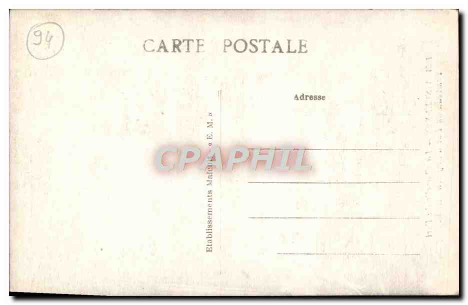 CPA Vincennes La Chapelle Du Fort Tombeau Du Duc d'enghien  — Rückseite