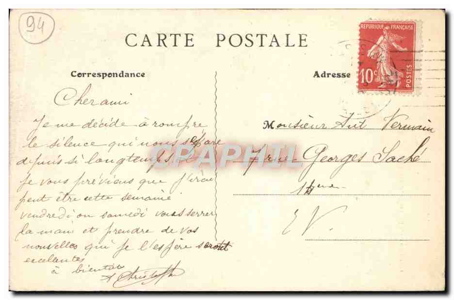 CPA Bry Sur Marne Monument Du Commandant Podenas 1870 1871 Militaria  — Back