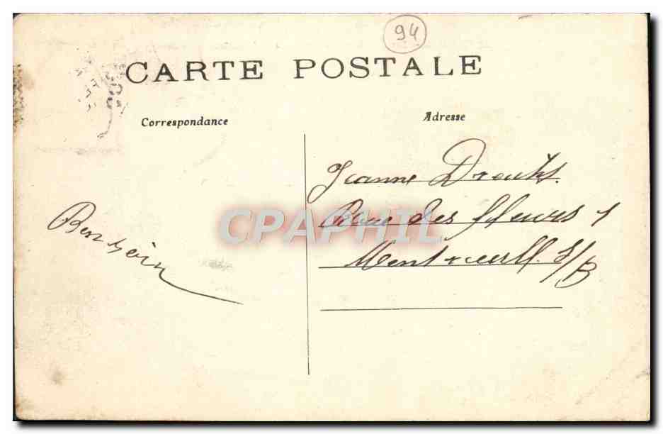 St-MAUR-CRÉTEIL — Inondations de Janvier 1910 — Villa Schaken submergée — Reverso