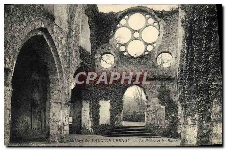 CPA Abbaye Des Vaux De Cernay la rosace et les ruines