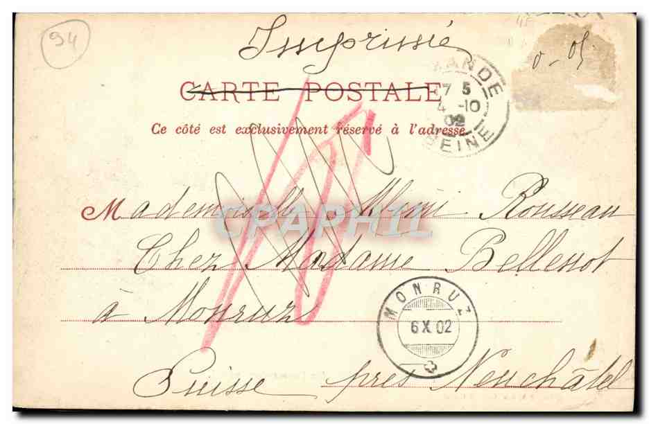 CPA Saint Mande Hospice Lenoir Jousserand — Rückseite