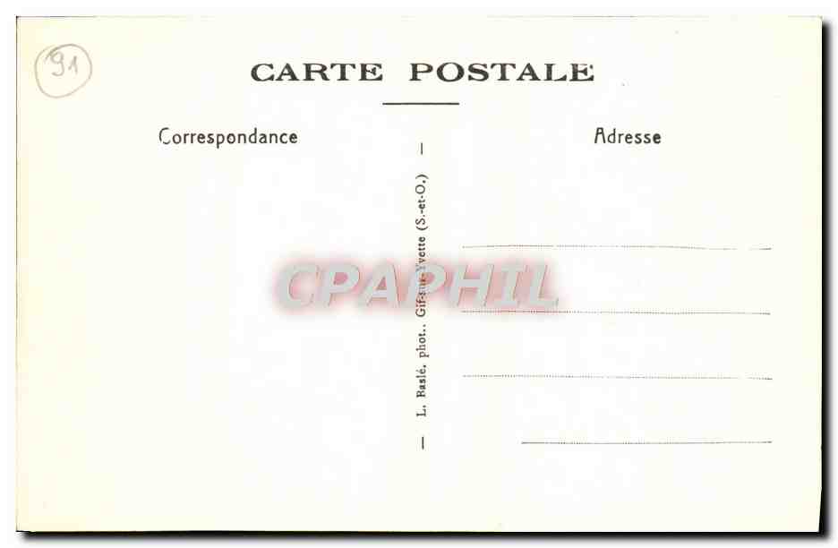 CPA Gif Sur Vvette Theatre et Buvelle de L'Abbaye — Rückseite