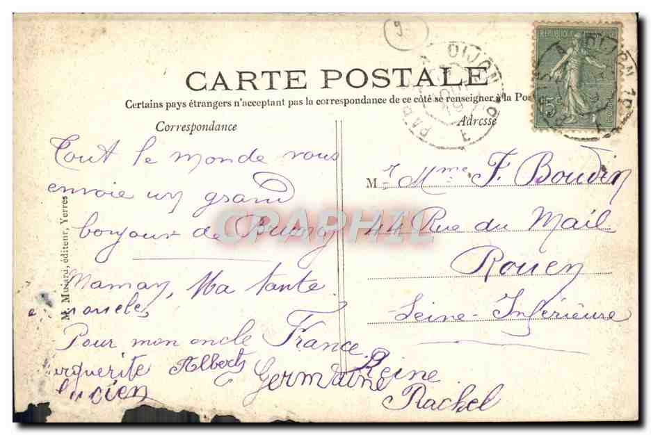 CPA Epinay sous Senart Vue De l'Yerres — Back