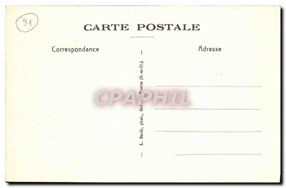 CPA Gif Sur Vvette L'Abbaye La Crypte — Rückseite