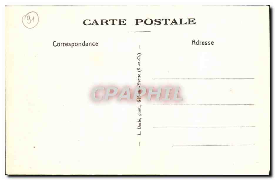 CPA Gif Sur Vvette Interieur de la chapelle — Rückseite