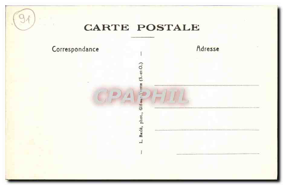 CPA Gif Sur Vvette Ruines de L'Abbaye — Rückseite
