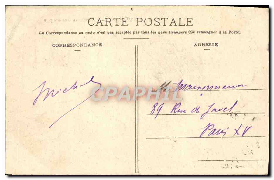 CPA Avignon Le Palais des Papes — Verso