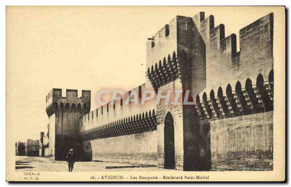 CPA Avignon Les Remparts Boulevard Saint Michel