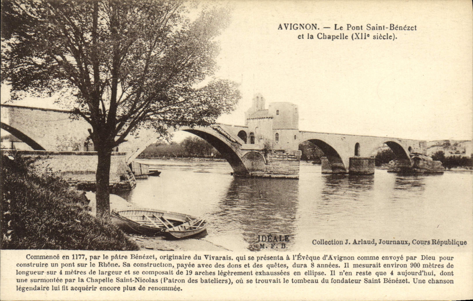 CPA Avignon Pont St Benezet Vielle Chapelle
