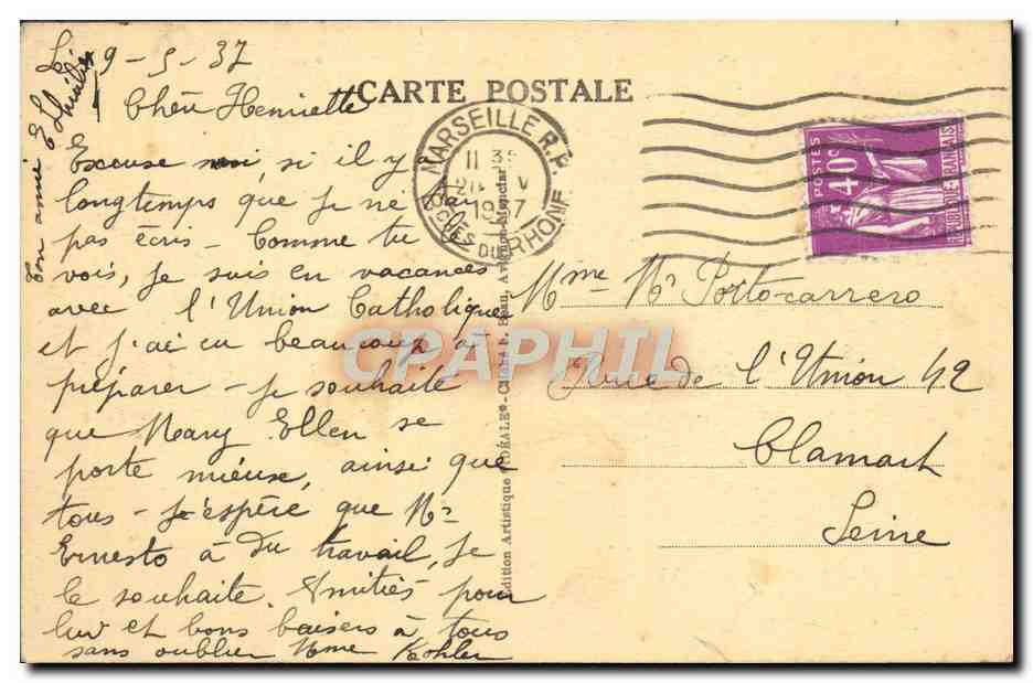 CPA Avignon Le pont St Benezet — Verso