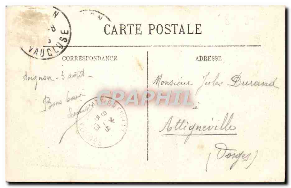 CPA Avignon Le Pont Saint Benezet — Verso