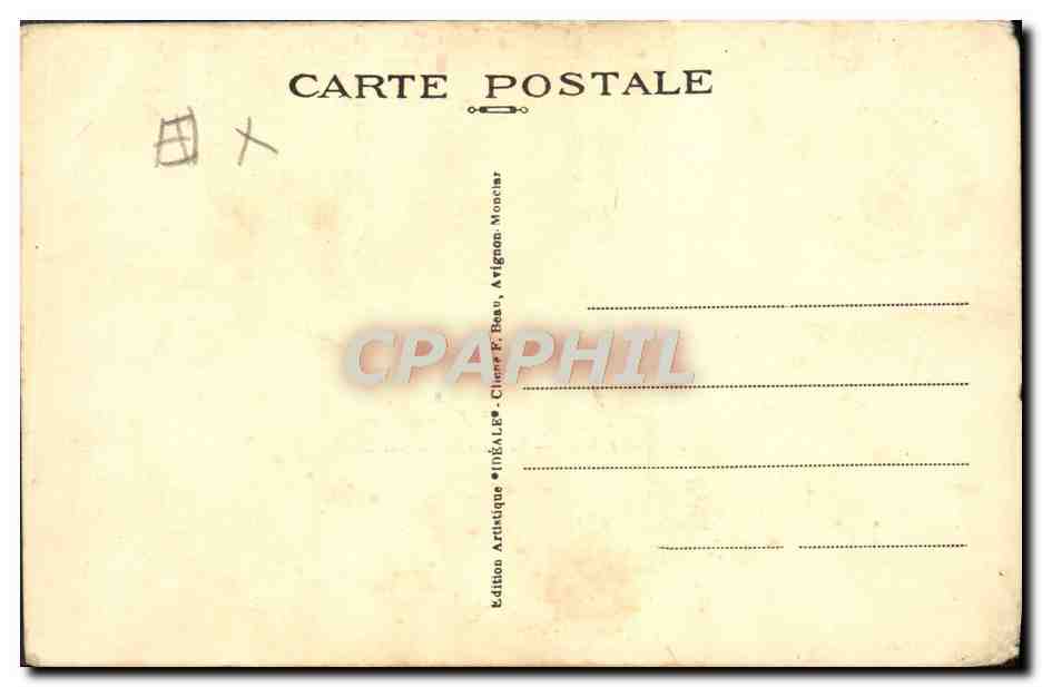 CPA Avignon le Pont St Benezet — Verso