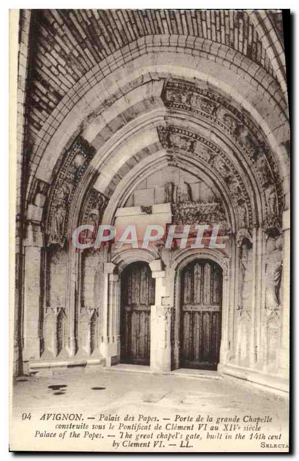 CPA Avignon Palais des Papes Porte de la Grande Chapelle