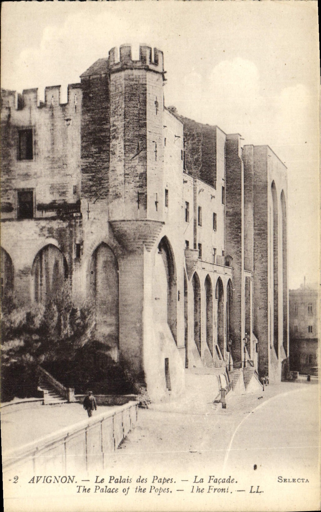CPA Avignon Palais des Papes La facade