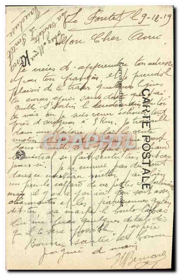 CPA Avignon Notre Dame et le Palais — Verso