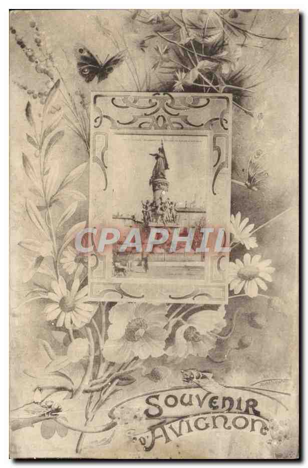 CPA Avignon souvenir Papillon