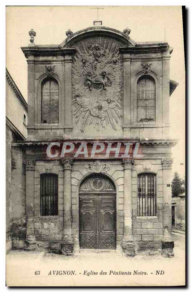 CPA Avignon Eglise Des Penitents Noirs